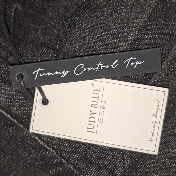 Judy Blue Faded Black Denim Tummy Control High Waist Skinny Fit Jean Size 18W - Picture 10 of 14